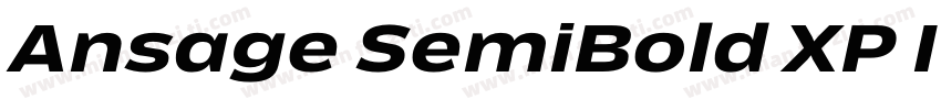 Ansage SemiBold XP Italic字体转换